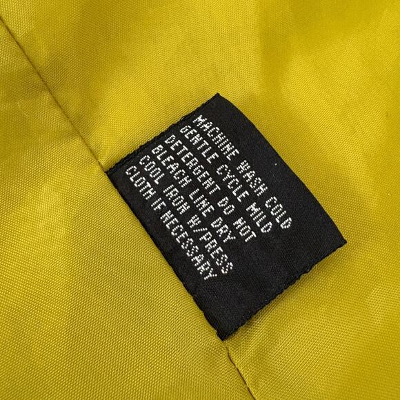 Vintage Olive Yellow Trench Coat Belted Longline Double Breasted Oversized Retro - Picture 11 of 14